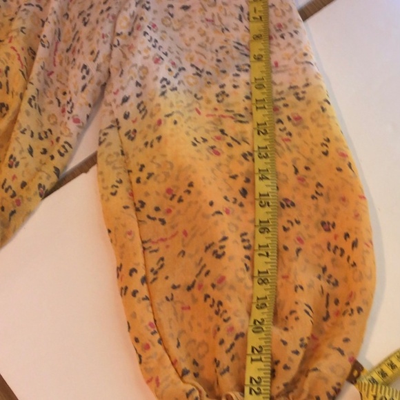 Zac And Rachel Women’s Ombre Yellow Shirt Size 2XL button up casual boho retro - Picture 11 of 13